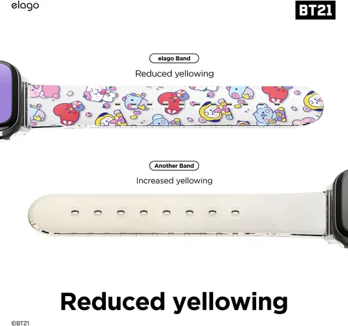 Vista 3 de elago Correa BT21 compatible con Apple Watch Series ULTRA/SE/9/8/7/6/SE/5/4/3/2/1 [producto oficial]