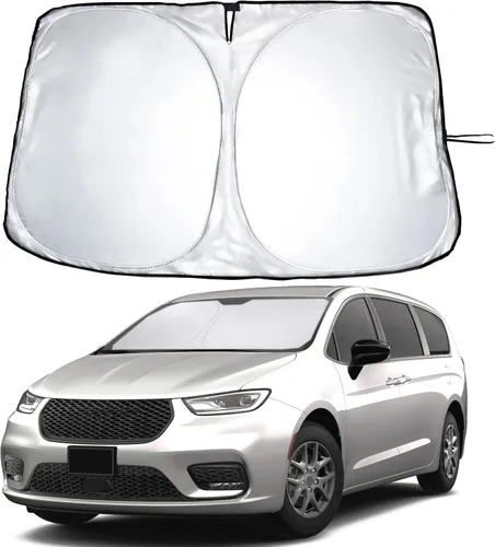 Vista 54 de EcoNour - Parasol plegable para parabrisas de Toyota Tacoma 2016-2025 2026, accesorios para camioneta de 2 puertas y 4 puertas, protector de visera
