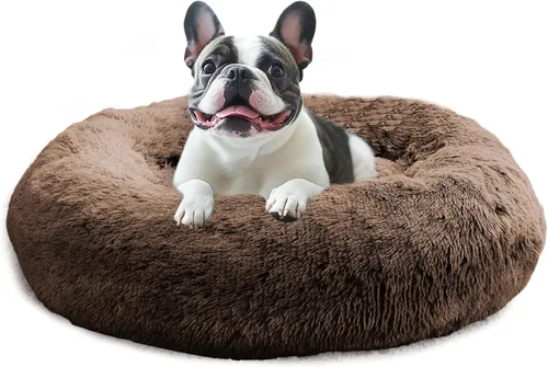 Vista 139 de JOLLYVOGUE Cama Calmante para Perros Pequeños - Cama para Perros Pequeños en Forma de Dona Lavable de 23 Pulgadas para Gatitos y Cachorros, Camas