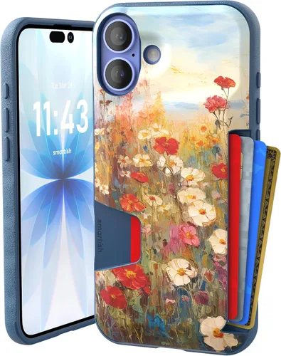 Vista 79 de Smartish Funda tipo cartera para iPhone SE - Wallet Slayer Vol 1 [delgada + protectora] portador de tarjetas de crédito probado contra caídas