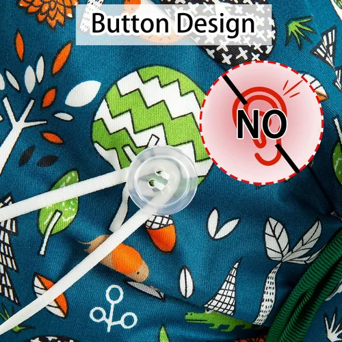 Vista 3 de Gorras médicas para mujer, gorras para enfermeras, gorra de trabajo ajustable, bolsa de cola de caballo, sombreros con lazo en la espalda