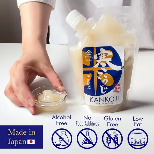 Vista 3 de chaganju KOJI - condimento tradicional japonés de propósito múltiple umami de pasta de arroz para marinada de envejecimiento - 12.3 oz【YAMASAN】