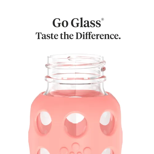 Vista 3 de Lifefactory Biberón de vidrio con pezón de etapa 1 y melón protector de silicona, 4 onzas