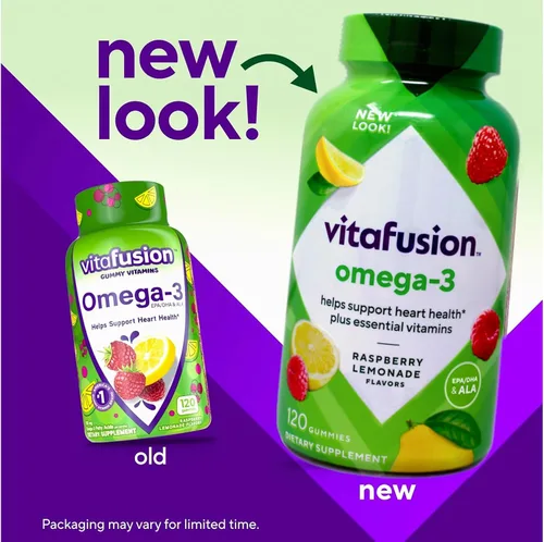 Vista 8 de Vitafusion Omega 3 Gummy Size 120ct Vitafusion Omega 3 Epa & Dha Gummy Vitaminas Asst Flavors 120ct, paquete de 3