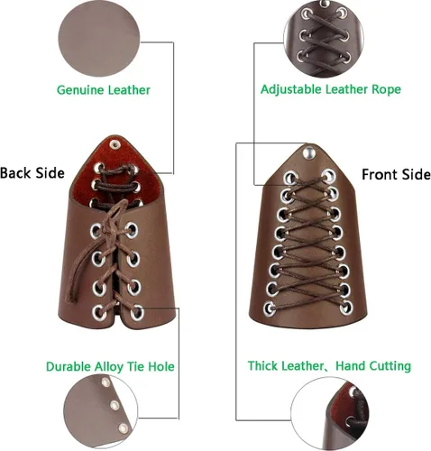 Vista 2 de Brazalete de cuero para hombre, mujer, 2