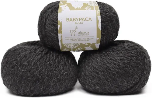 Vista 38 de 100% Hilo de Lana de Alpaca Bebé 100g Madeja Peso Grueso Teñido a Mano Hecho en Perú - Celestialmente Suave y Perfecto para Tejer y Hacer Ganchillo