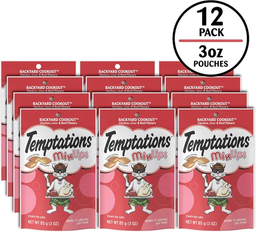 Vista 2 de Temptations MixUps Backyard Cookout - Golosinas crujientes y suaves para gatos, bolsa de 3 onzas (paquete de 12)