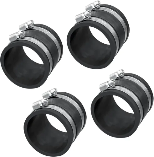 POWERTEC 70148-P4 - Manguito flexible de control de polvo de 2-1/2 pulgadas con abrazaderas de manguera de acero, conector de manguera, acoplador de