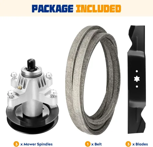 Vista 7 de Kit de reconstrucción de 54 pulgadas con cuchillas Husillos correa para Cub Cadet SLT 1554 SLTX 1054 MTD 618-04126 618-04126A 918-014126 918-04125