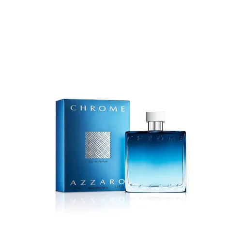 Azzaro Chrome Eau de Parfum - Colonia fresca acuática para hombre - Fragancia de helechos (Fougère), aromática y amaderada - Notas cítricas de