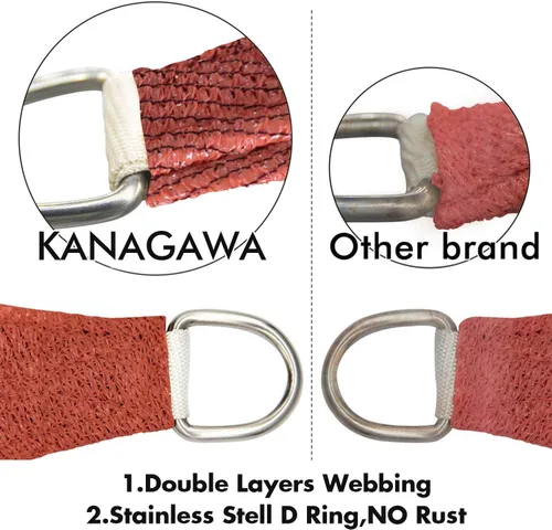 Vista 4 de KANAGAWA Parasol marrón de 4 x 4 x 4 pies, bloqueo UV, 6.35 oz/m², KWT21, rectangular, comercial, cubierta al aire libre para patio trasero