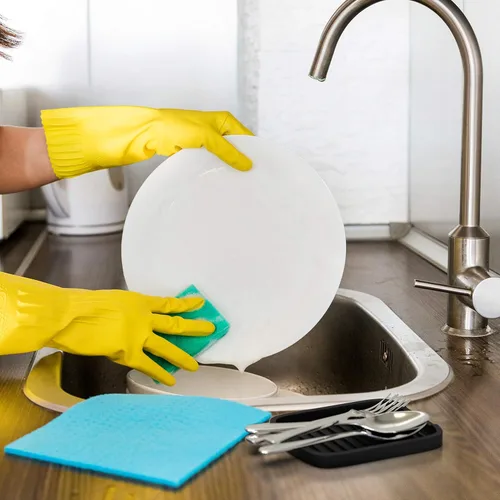 Vista 3 de ZAPPOWARE Soporte de esponja de silicona -bandeja de jabón - 5.9" X 4.33" (negro), 1 paquete (negro)