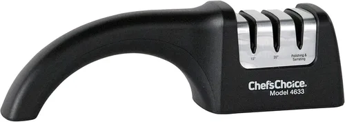 Vista 7 de Chef'sChoice - Afiladores de cuchillos manuales profesionales AngleSelect para cuchillos de borde recto y dentado de 15 y 20 grados con abrasivos