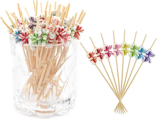 Vista 11 de 100 piezas de palillos de cóctel para bebidas, decoraciones de San Valentín, palillos de dientes elegantes para aperitivos, palillos de dientes