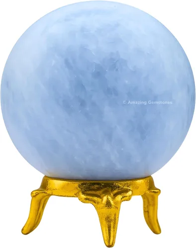 Vista 73 de Amazing Gemstone Bola de cristal de Yaxaita con soporte, bolas de meditación de esfera de cristal de 1.5 pulgadas para brujería y bolas decorativas