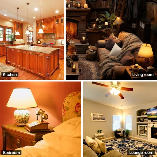 Vista 7 de VATION LIGHTING - Paquete de 4 bombillas LED A19 equivalentes a 40 W, luz blanca suave de 2700 Kelvin, eficientes de 5 vatios no regulables, 450