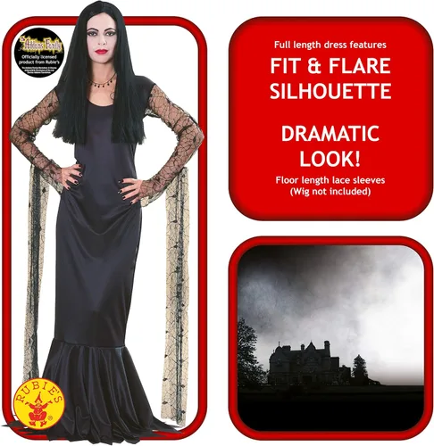 Vista 2 de Rubie's womens The Addams Family Morticia Costume Dress