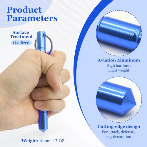 Vista 5 de Safety Keychain Set for Women - Compact Personal Security Tool with Emergency Glass Breaker and Self Defense Keychain(3pcs)