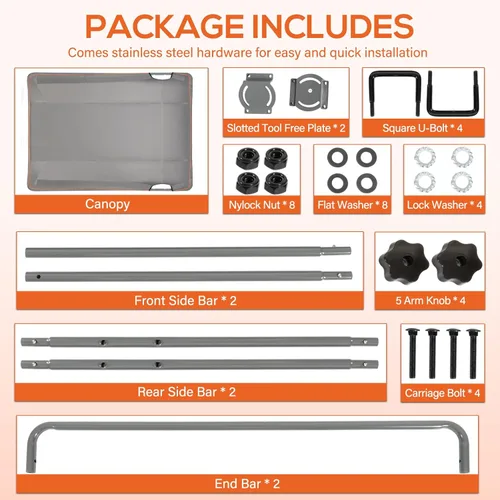 Vista 6 de 596542901 Toldo resistente ZTR para cortacéspedes Husqvarna de giro cero con barras ROPS Accesorios para cortacéspedes