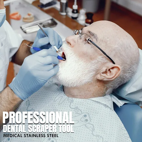 Vista 6 de Herramientas dentales profesionales raspador de sarro para dentista, uso personal y removedor de placa de mascotas para dientes, cuidado bucal mango