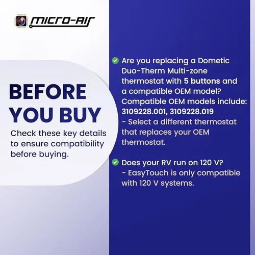 Vista 39 de MICRO-AIR EasyTouch - Termostato digital de repuesto para autocaravana, programable y confiable, habilitado para WiFi y Bluetooth, termostato