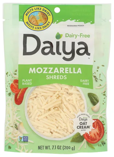Daiya, Trituras de queso vegano estilo mozzarella sin lácteos, 7.1 onzas