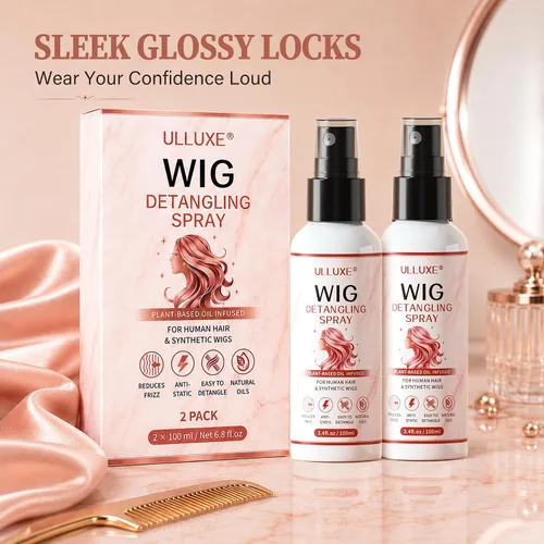 Vista 9 de ulluxe 2 piezas de spray de peluca para cabello sintético y cabello humano