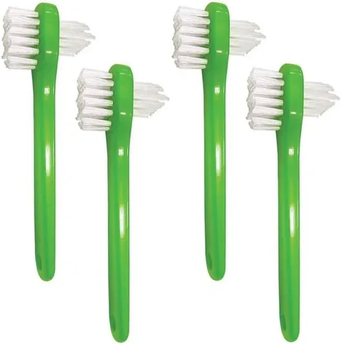 Vista 8 de Cepillo de doble cabeza para dentadura, cuidado de limpieza, cepillo de dientes para dentaduras todos los días y uso de viaje (surtido)