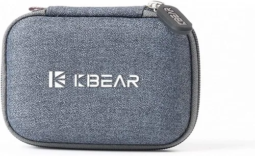 H HIFIHEAR KBEAR - Funda de transporte para auriculares con cable, con cremallera, para KZ ZS10 PRO/KZ ZS10 Pro X/ZSN PRO X/ZST/CCZ Melody (gris)
