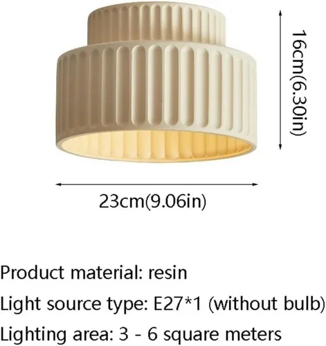 Vista 2 de Close to Ceiling Lights Ceiling Light Japanese Style Flush Mount Ceiling Lamp Close to Ceiling Light Fixtures for Entryway Hallway Cloakroom Milk