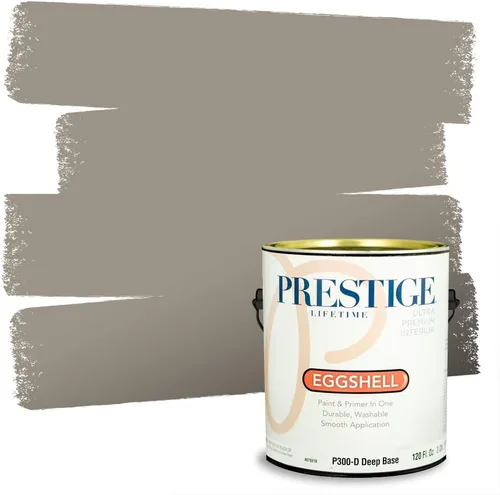 Vista 118 de PRESTIGE Paints - Pintura interior e imprimación en uno, 1 galón, cáscara de huevo, pimienta envejecida