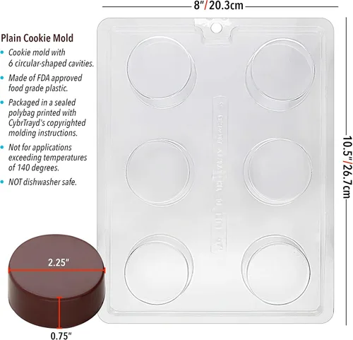 Vista 2 de Molde para galletas planas o jabones de chocolate de Life of the Party con instrucciones de moldeo incluidas