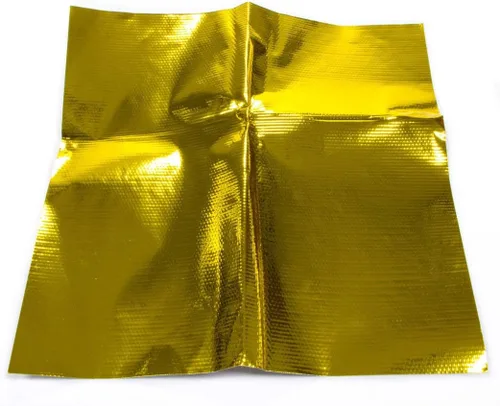 Vista 4 de Design Engineering, Inc. 10395 Reflect-A-Gold 1.5" x 30' de alta temperatura, reflectante de calor, con respaldo adhesivo, cinta/envoltura aislante.