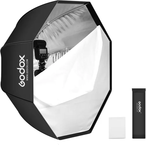 Godox 37.5in/95cm Octagon Umbrella SoftBox, Octobox portátil Octobox Octobox con bolsa de transporte para fotografía de estudio