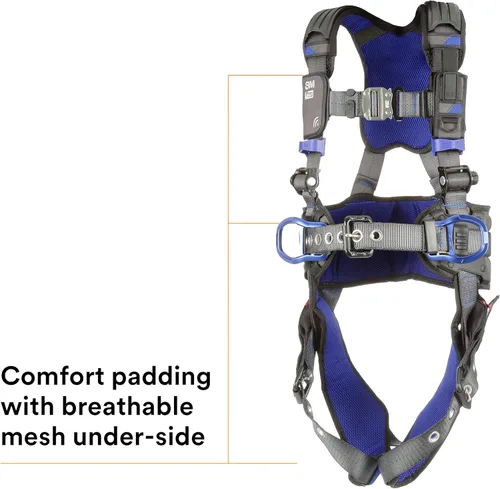 Vista 7 de 3M 1140180 DBI-SALA ExoFit X300 Arnés de seguridad de posicionamiento de construcción cómodo, protección contra caídas, anillos en D de espalda