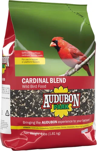 Vista 2 de Audubon Park Cardinal Blend - Alimento para pájaros silvestres, semillas de pájaro cardenal para comederos exteriores, bolsa de 4 libras