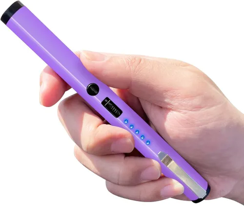 Vista 8 de REAX Stun Gun Auto Defense Pain Pen con linterna de seguridad pluma USB recargable batería indicador
