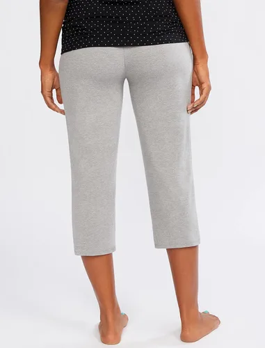 Vista 3 de Motherhood Maternity Womens Side Ruched Waist Knit Sleep Crop Pant