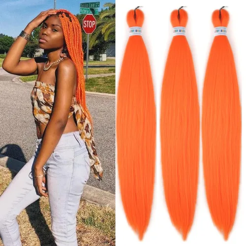 Vista 119 de Leticia - Cabello estirado para trenzar, color negro, 16 pulgadas, paquetes de 6