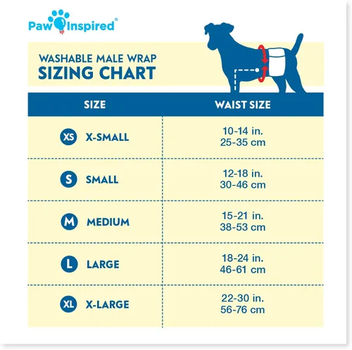 Vista 2 de Paw Inspired 3 unidades reutilizables para perros machos, pañales lavables para perros machos, bandas para el vientre para incontinencia, cirugía