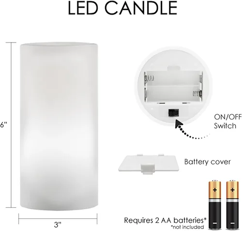 Vista 6 de RainCaper Luz LED parpadeante sin llama de 6 pulgadas de cera de pilar Artist Monet Mujer con sombrilla Funciona con pilas Control remoto