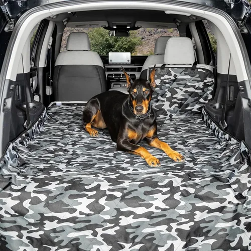Vista 9 de 4Knines Forro de Carga Dividido para SUV – Para Perros y Mascotas, Resistente, Alfombrilla Impermeable para Maletero y Cubierta de Carga – Se Adapta