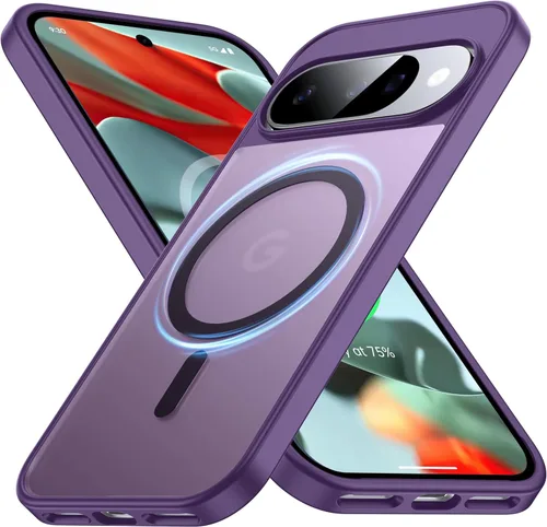 Vista 45 de Funda Magnética NO.1 para Google Pixel 7a Case [Compatible con MagSafe][Anti-Huellas][Ajuste Delgado][Resistente a Golpes Militar] Cubierta