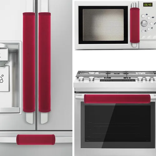 Vista 34 de 5 piezas de cubierta de manija de puerta de refrigerador, lavable para electrodomésticos de cocina, nevera, horno, microondas, lavavajillas