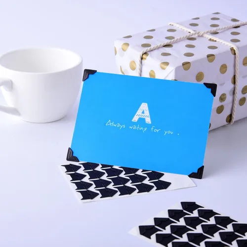 Esquinas autoadhesivas sin ácido (360 unidades) para álbumes de fotos, libros de memoria