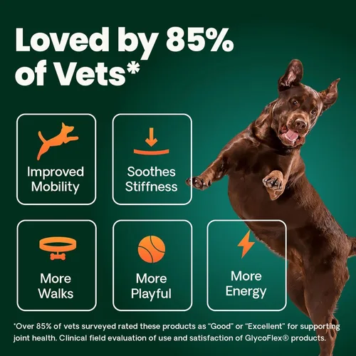 Vista 6 de VetriScience Ultimate Strength - Masticables saludables para cadera y articulaciones, glucosamina GlycoFlex, condroitina y mejillón de labios