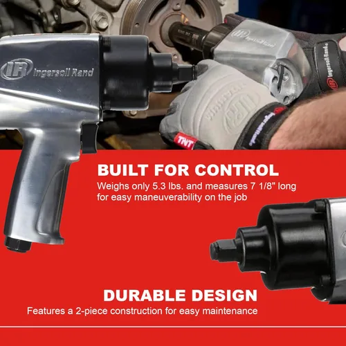Vista 3 de Ingersoll Rand Llave de impacto neumática de 236 12 pulgadas, par máximo inverso de 450 pies-libras, empuñadura de pistola