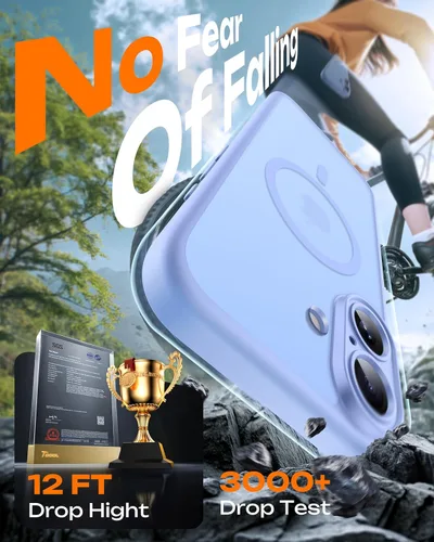 Vista 167 de TOCOL Funda para iPhone 11, compatible con Magsafe, protección completa de cámara, imanes integrados, protección contra caídas, funda translúcida