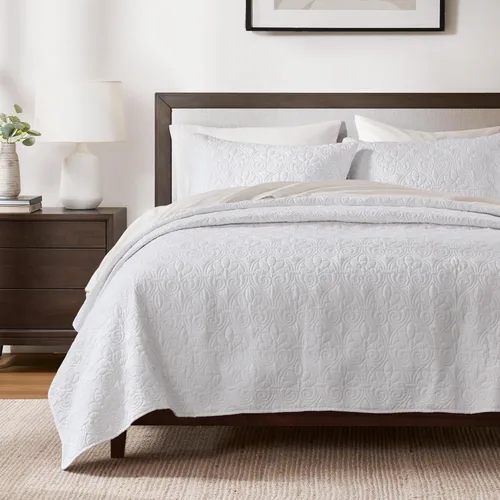 Vista 12 de Madison Park Juego de Edredón King Reversible de Damasco Acolchado Cobertor para Cama Tamaño King, Edredones Rellenos de Algodón, Todas