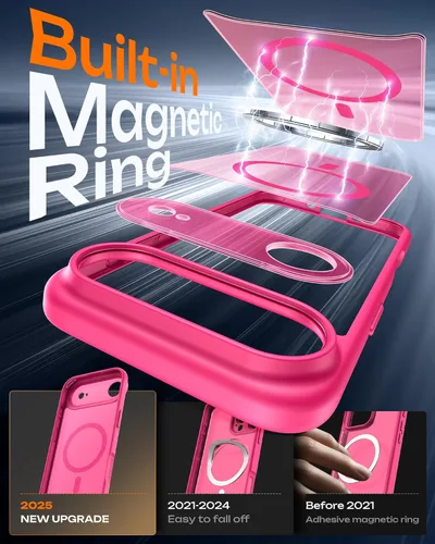 Vista 977 de TOCOL Funda para iPhone 11, compatible con Magsafe, protección completa de cámara, imanes integrados, protección contra caídas, funda translúcida